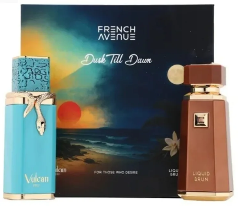 set (duo) de perfumes de French Avenue liquid brum y vulcan feu